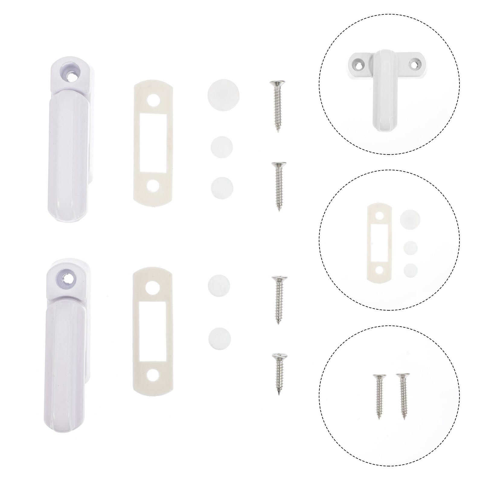 2 Sets Sash Blocker Locks Practical Sturdy Window Restrictor Lock Anti-Theft Locks Sliding Window Locks