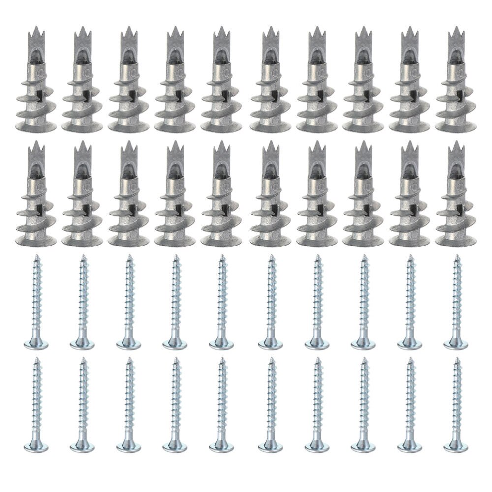 100 Pcs Wall Fixing Screws Screw Fixings Useful Self-Drilling Drywall Anchors for Shop