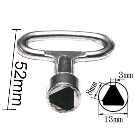 1PCS HSR/Metro Trains Triangle Key Lock Elevator Door Key Multifunction Electric Cabinet keys Universal Cross Key Trash Bin Key: Size B