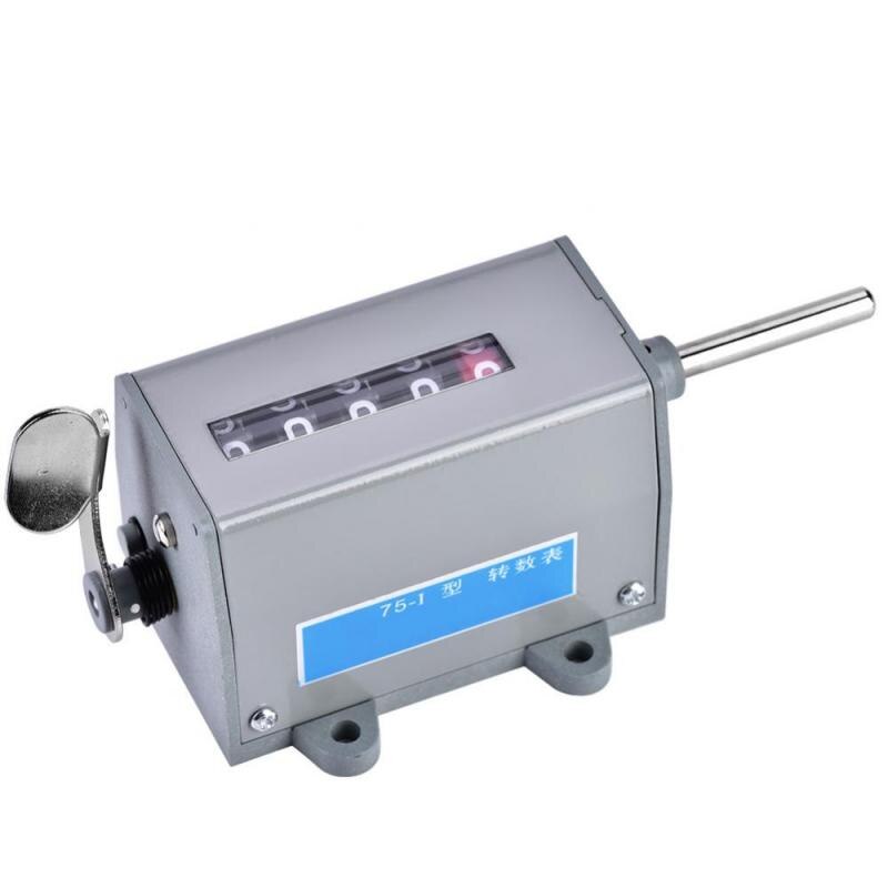 Revolution counter 75-I 5 Digits Display Mechanical Resettable Rotary Revolution Counter for Recording Cable Length