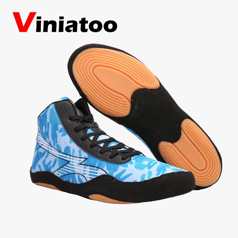 Wrestling Shoes Men Breathable Mesh Wrestling Footwears Anti Slilp Flighting Sneakers Male Boxing Shoes