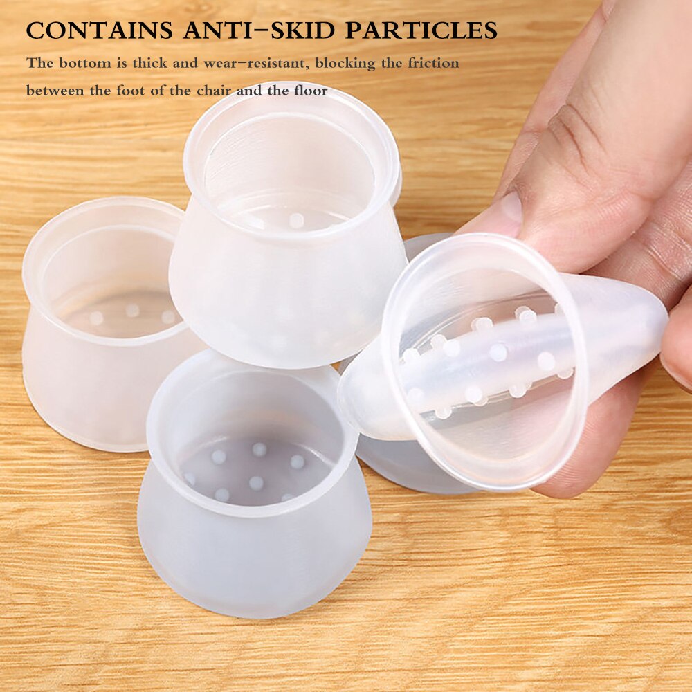 36pcs Silicon Furniture Leg Protection Cover Table Feet Pad Floor Protector For Home Chair Leg Floor Protection Anti-Slip