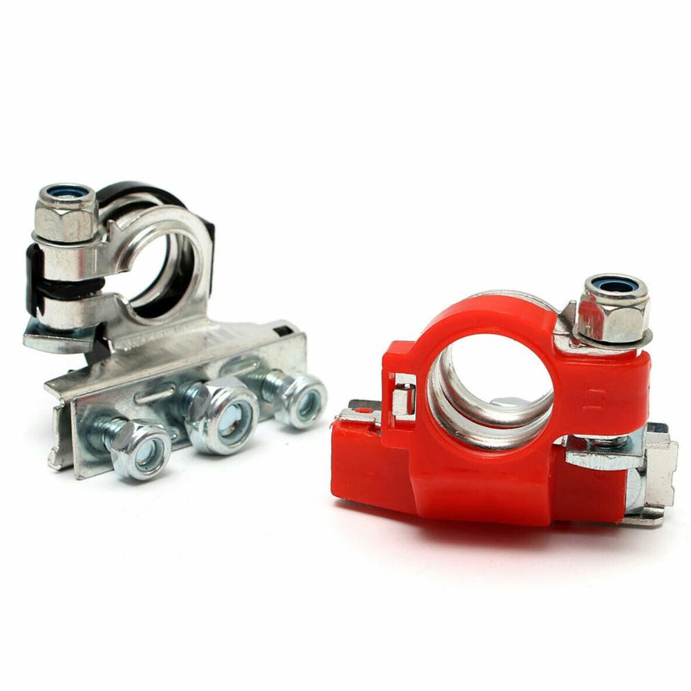 2 stuks auto-accu-aansluitingen, bovenste pool positief negatief, zware universele accu-kolomconnector