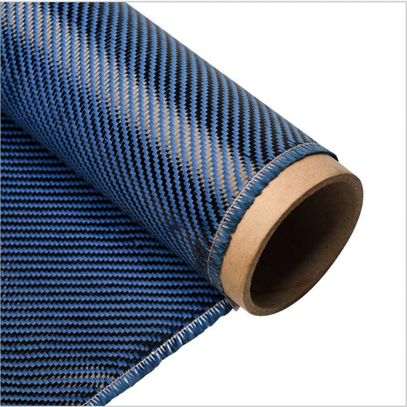 Carbon Fiber Doek 32 "/82Cm Breedte 3K 200gsm 240gsm 2X2 Twill Honingraat hybride Carbon Kevlar Stof Door Roll Up]