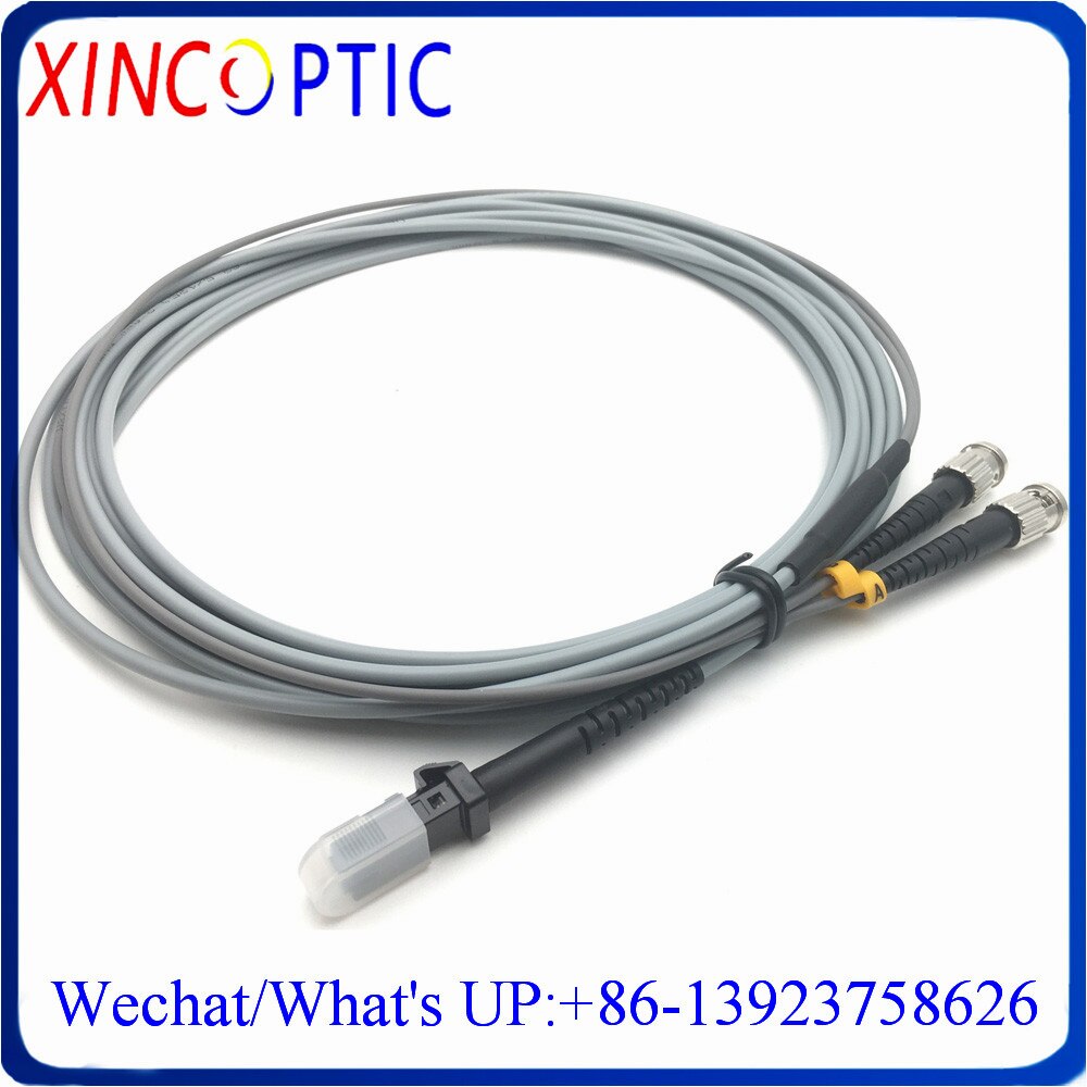 1/2/5/10/15/20M MM OM1 62.5/125 3.0mm Duplex ST-MTRJ Twin Armored MTRJ to STUPC Fiber Optic Patch Cord Cable Connector