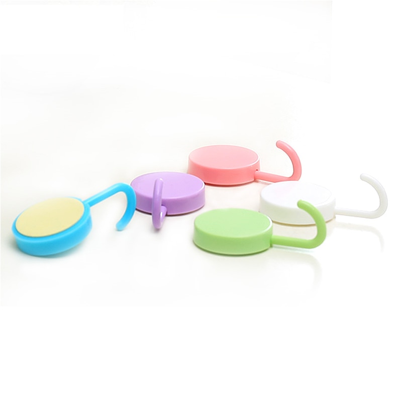 Belle circulaire sans trace réfrigérateur Crochet clé mur Crochet support amovible cuisine crochets décor porte-clés fort adhésif mur Crochet