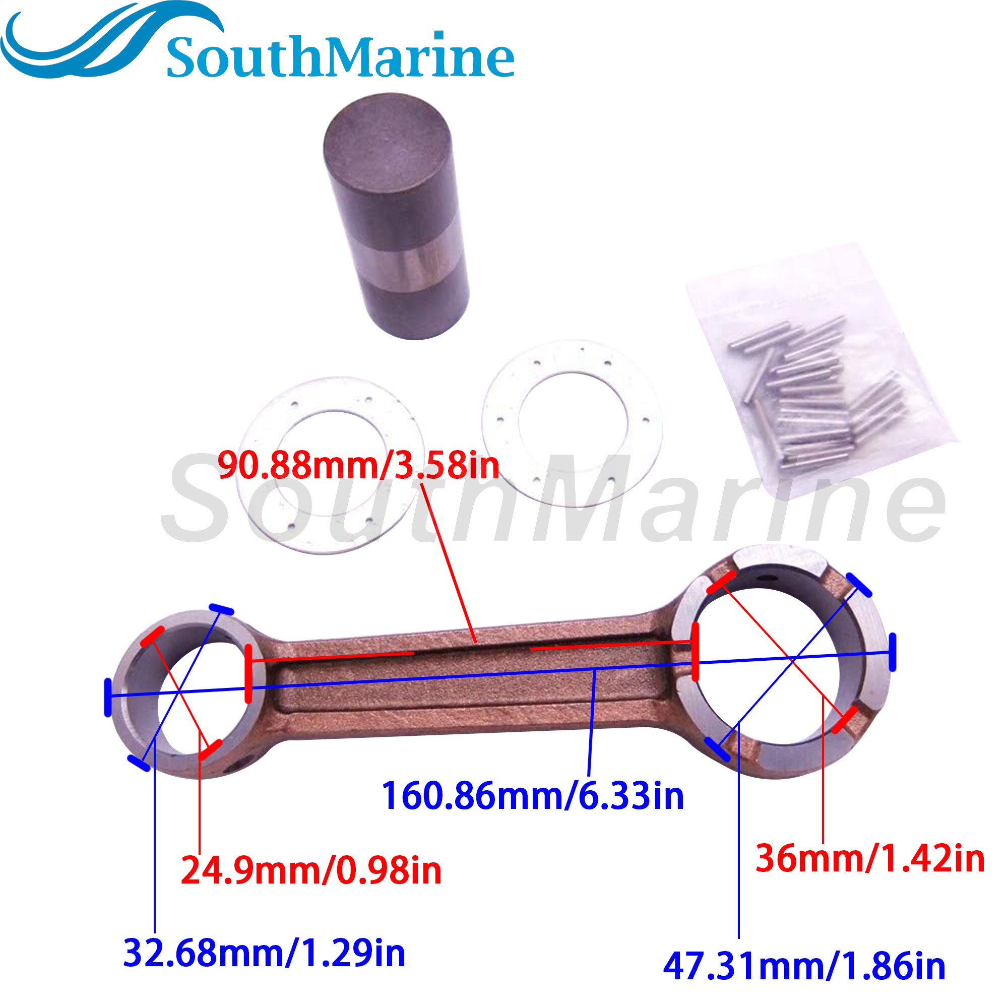 Außenbordmotor 6K5-11651-00 6K5-11651-00 Pleuel Kit für Yamaha 60HP 70HP boot motor