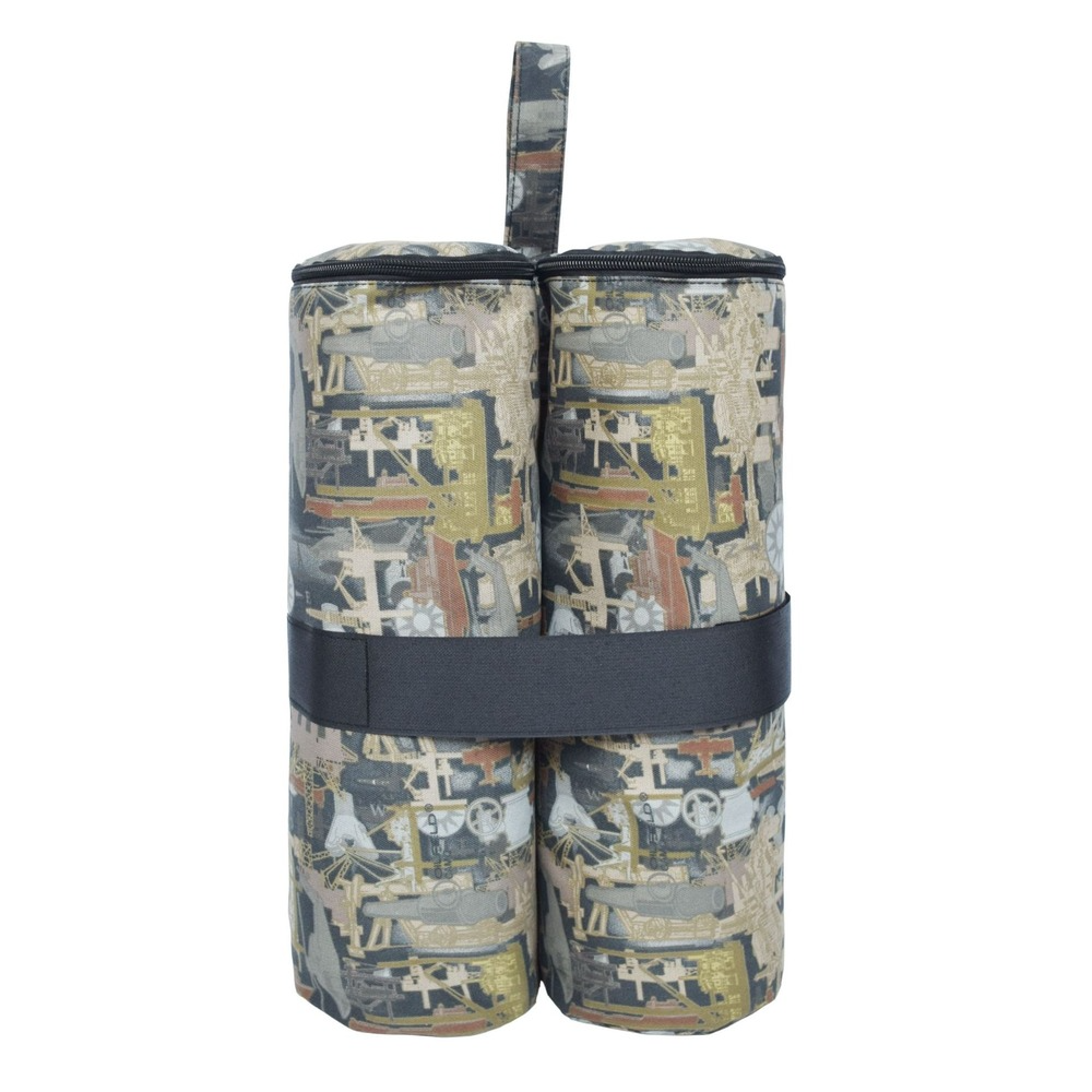 Tent Sandbag Outdoor Canopy Beach Umbrellas for Sand Sunshade Shades Wind-proof Rainstorm Sandbags Awning Hardware: airplane camouflage
