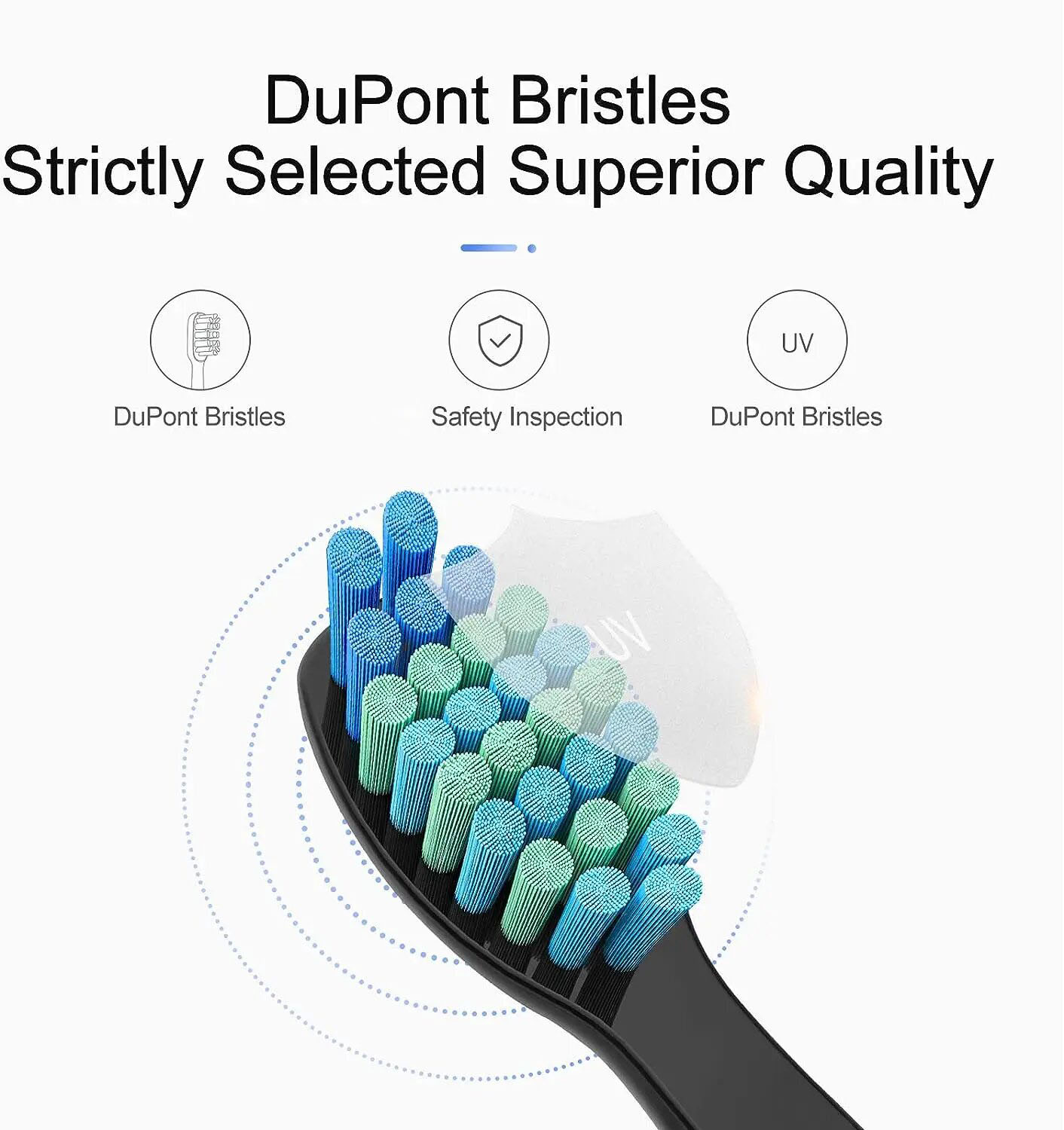 3-30 Electric Toothbrush Replacement Heads Compatible With Fairywill Electric With FW-507/508/551/515/917/959/D1/D3/D7/D8