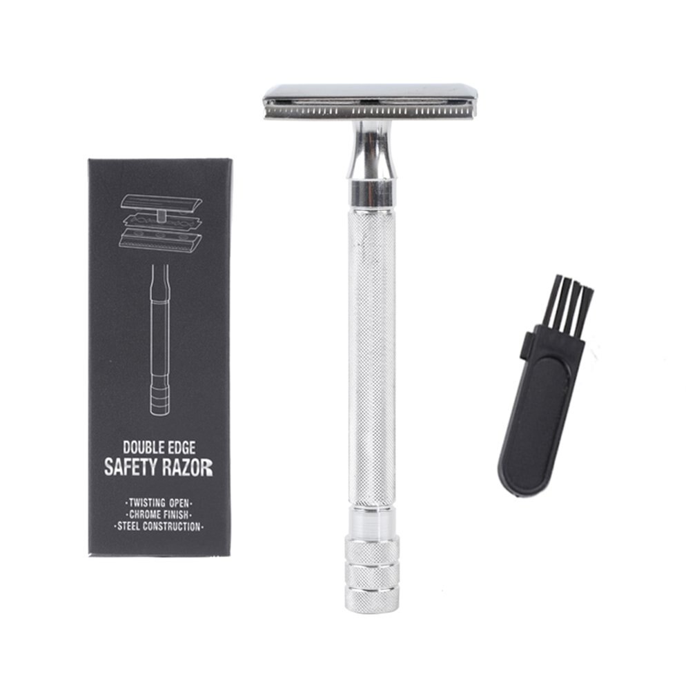 Mens Manual Shavers Classic Safety Razor Metal Razor With Brush Blades Double Edge Mens Hand Shaver Old Style Razor