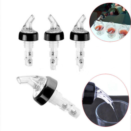 6x Schnaps Geist Spalt Messen Wein Schuss Ausgießer Flasche Spender Barware Werkzeug USA