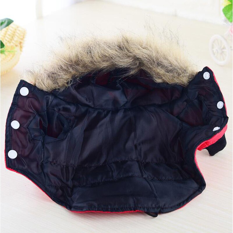 Winterkleding voor honden, warme puppy-hoodie met bontkraag, kleding voor kleine en grote honden, chihuahua, teddybeerkostuum voor katten, maat xs, s, m, xl