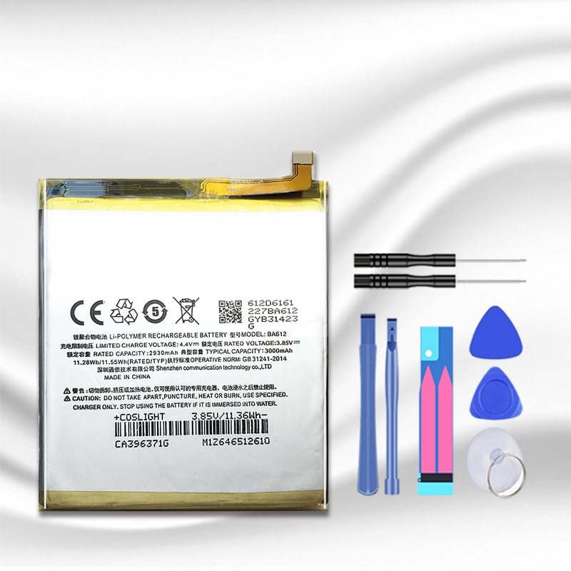 3000mAh BA612 Batterie Batteria Batterij Für Meizu 5S M5S M612Q M612M praktisch Batterie Mit Verfolgung anzahl