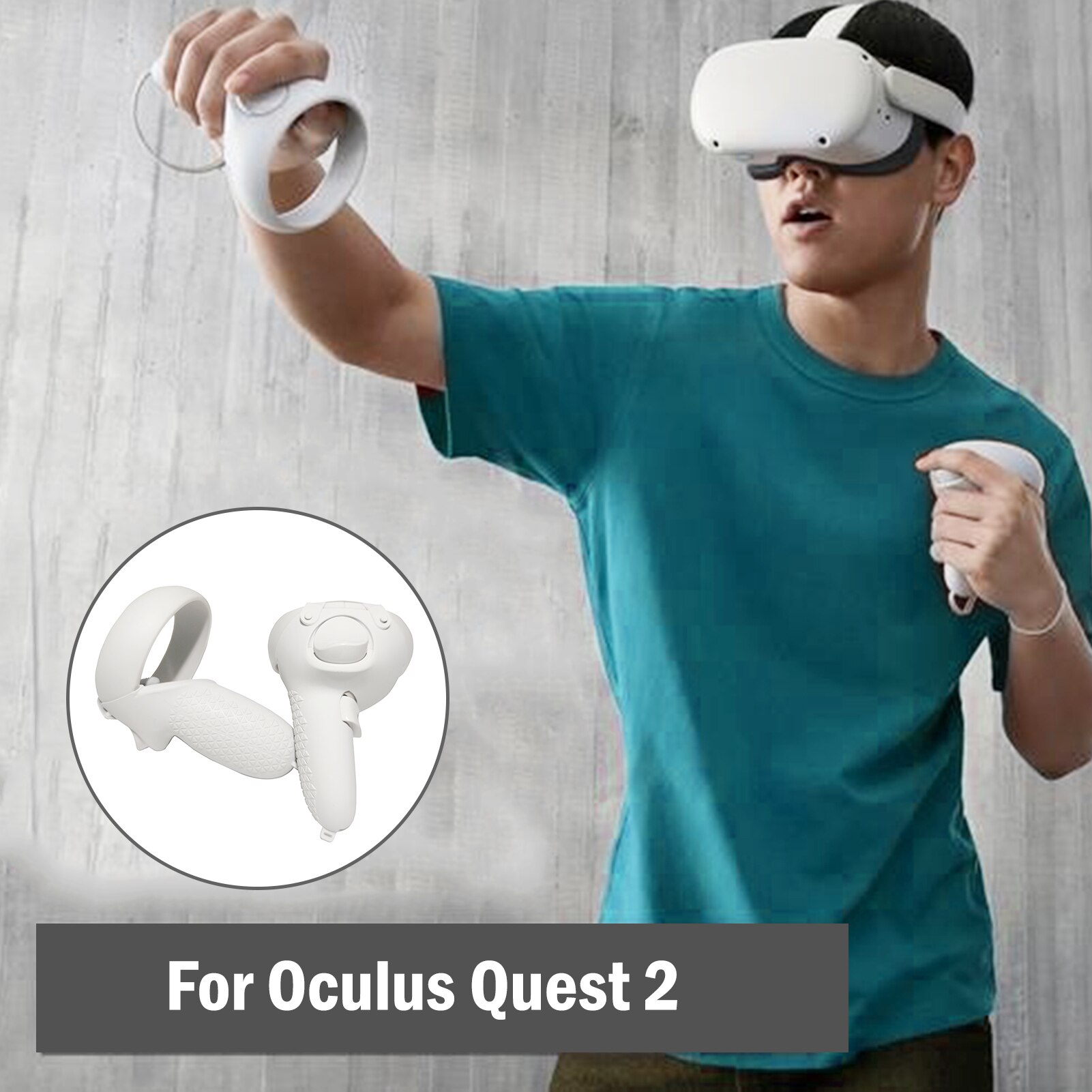 Protection Cover For Oculus Quest 2 VR Accessories Vr Controller Handle Grip Case Silicone Full Protective Sleeve For Quest2