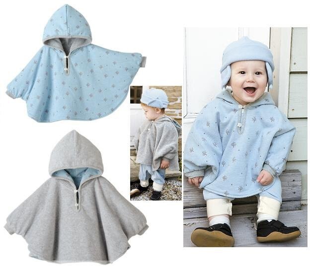 Baby Meisjes Jongens Jas Double Side Wear Fleece Hoodie Uitloper Lente Herfst Winter Warme Mantel Kinderkleding Poncho Cape: 2 / 0-9M