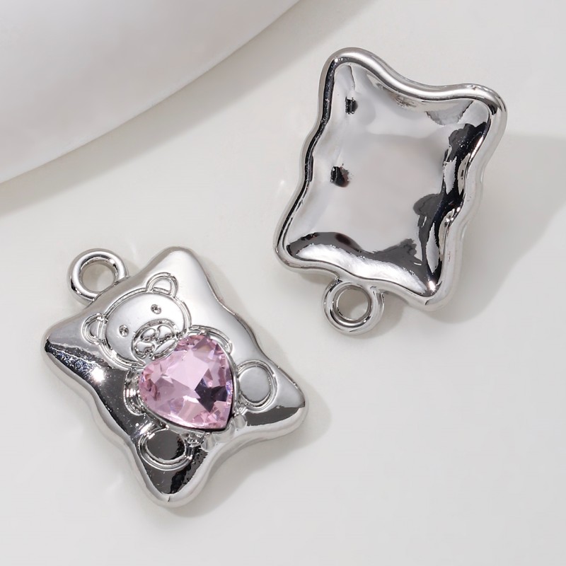 5 stuks roze vlinder-, ster- en hartvormige emaille bedeltjes, schattige  y2k leuke hangers in coole stijl voor het maken van zelfgemaakte sieraden.: Oranje