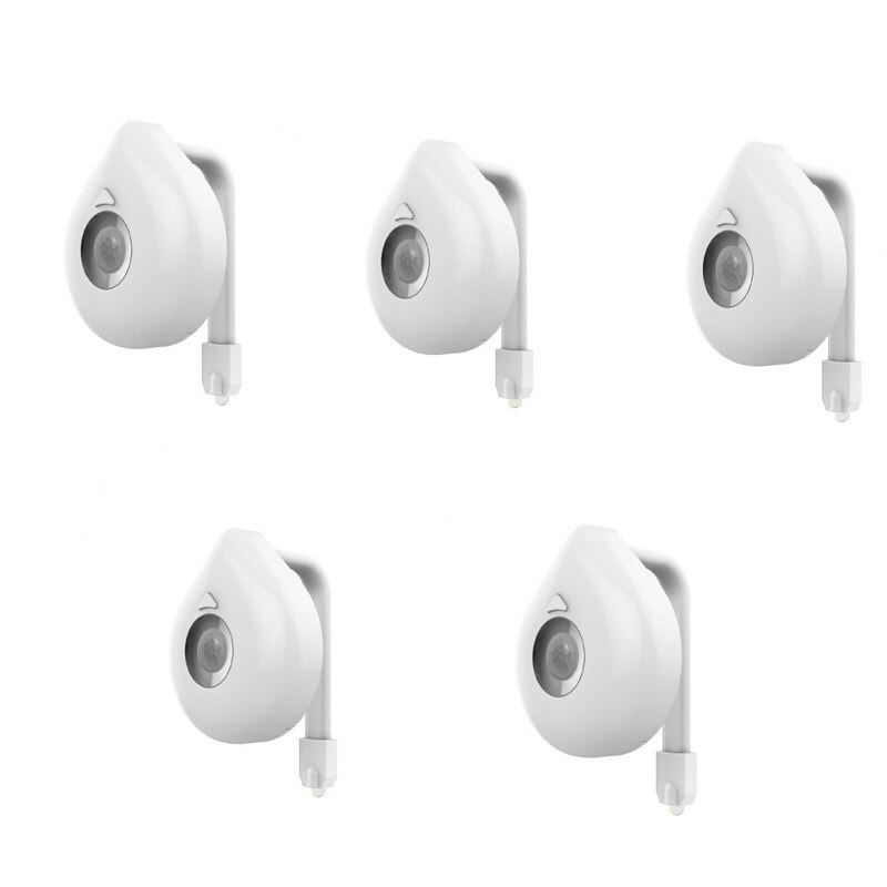 Night Light Motion Sensor LED Toilet Bathroom Night Light Waterproof Backlight Toilet Bowl Bulb WC Toilet Light: 5pcs