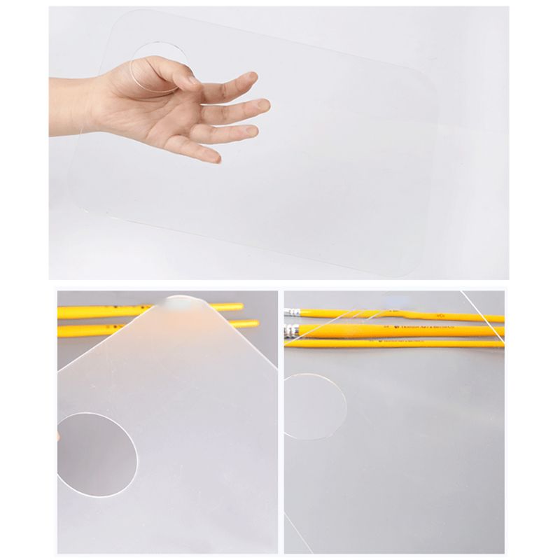 Rectangle Acrylic Transparent Paint Palette Watercolor Makeup Oil Painting Art Supplies Artist Painting Palette 20x30/30x40cm
