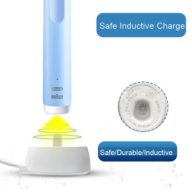 Cargador de cepillo de dientes eléctrico modelo 3757 de repuesto para Braun Oral-B D12 D20 D16 D10 EU 100-240V, adaptador de Base de carga inductiva