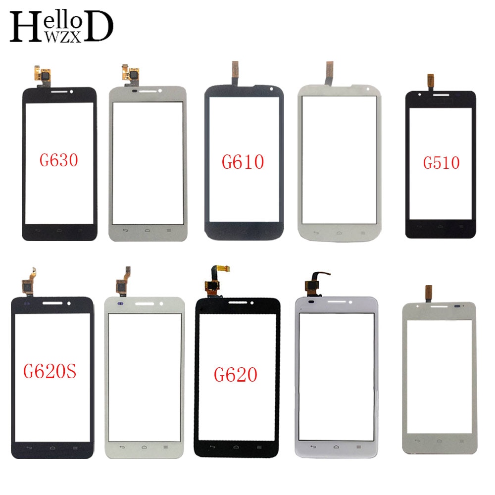 Touchscreen Sensor Für HuaWei G510 G610 G620 G620S G630 Touchscreen Digitizer Panel Front Glas TouchScreen 3M Kleber tücher