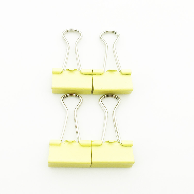 Yellow Mini Metal Paper Clips 15/19/25/32/41/51mm Colorful Candy Color Clip For Book Stationery School Office Supplies SC147