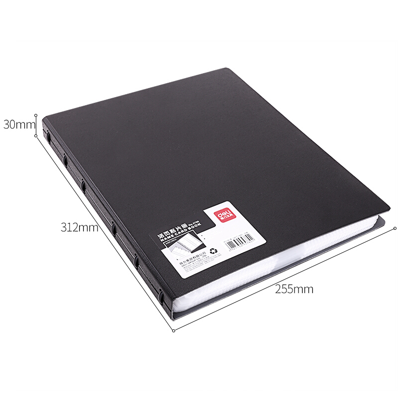 Deli Super Grote Capaciteit Visitekaartje Boek Houder Voorraad Journal Card Organizer 600 Kaarten Zwart Kantoorbenodigdheden Briefpapier 5780