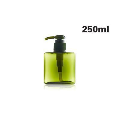 Trykk stil bærbar såpedispenser kjæledyr materiale bad flytende såpe flaske reise kosmetisk lotion beholdere flaske: Grønn 250ml
