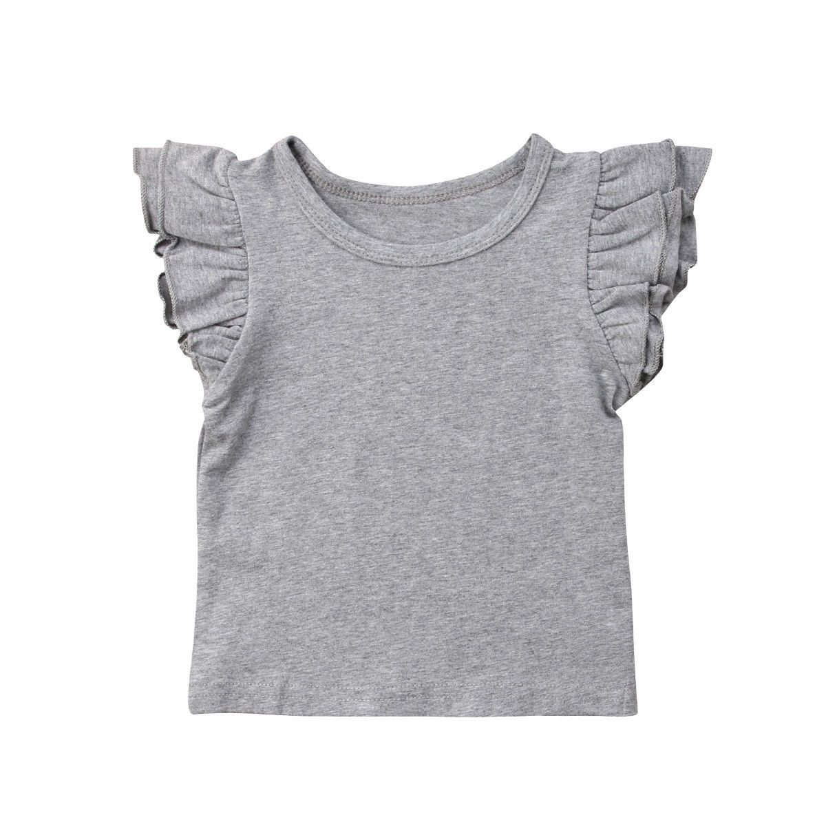 Zomer Kinderen T-shirt Casual Eenvoudige Baby Meisjes Zachte Katoenen Tops Kid Peuter Korte Mouwen T-shirts Kids Kleding 0 -4 T