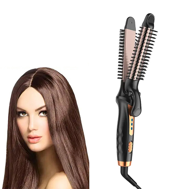 Plancha de pelo portátil para el hogar, rizador de pelo perezoso multifuncional,