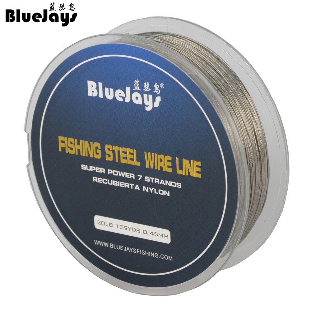 100m 1*7 tråde rustfrit stål tråd fiskesnor trådspor med belægning wire leder belægning jigging wire bly fiskelinje blød