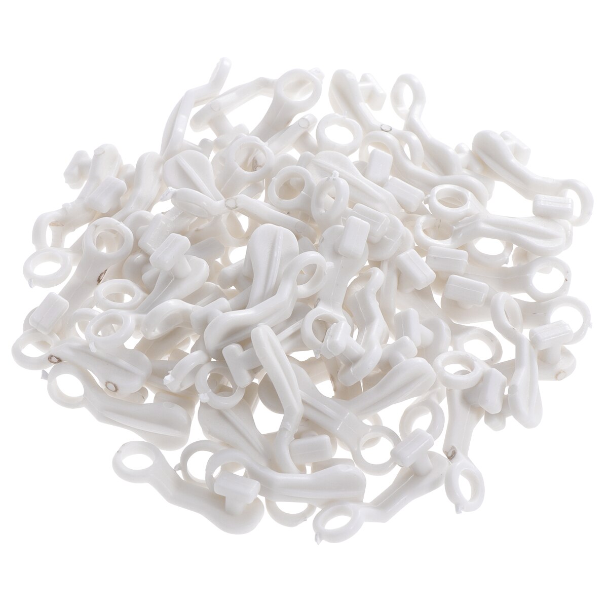 50Pcs Shape Rod Slides Plastic Curtain Rail Track Gliders Hook for Window Door Shower Curtains