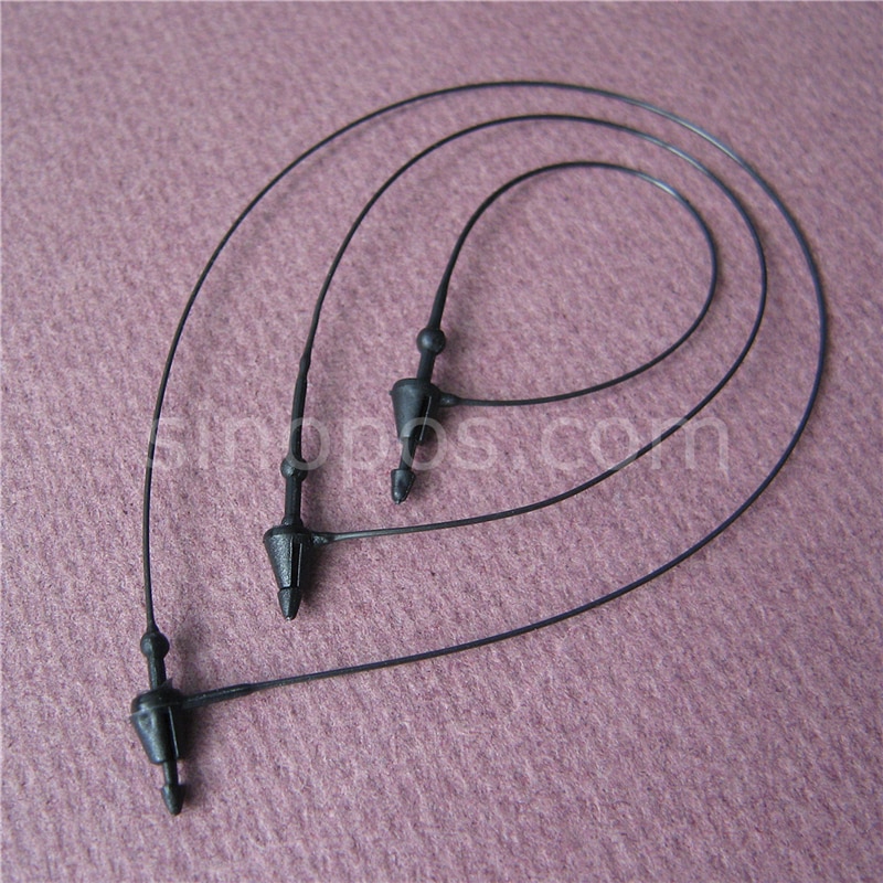 Black Loop Sloten, kledingstuk Kleren Prijs label Tag beveiliging Pin Plastic loop pin lock pins, touw lijn hang tag seal