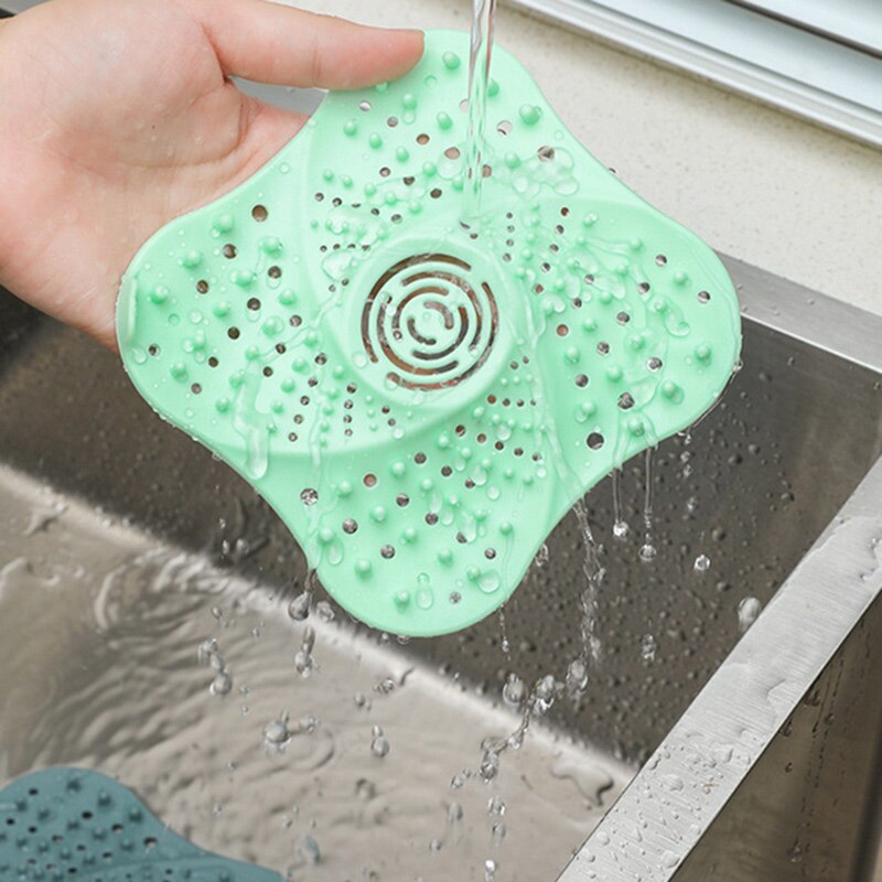 Nieuw 6 stuks doucheafvoer haarvanger badstop afdekking afvoerbeschermer tpr gootsteen afvoerzeef rioolfilters