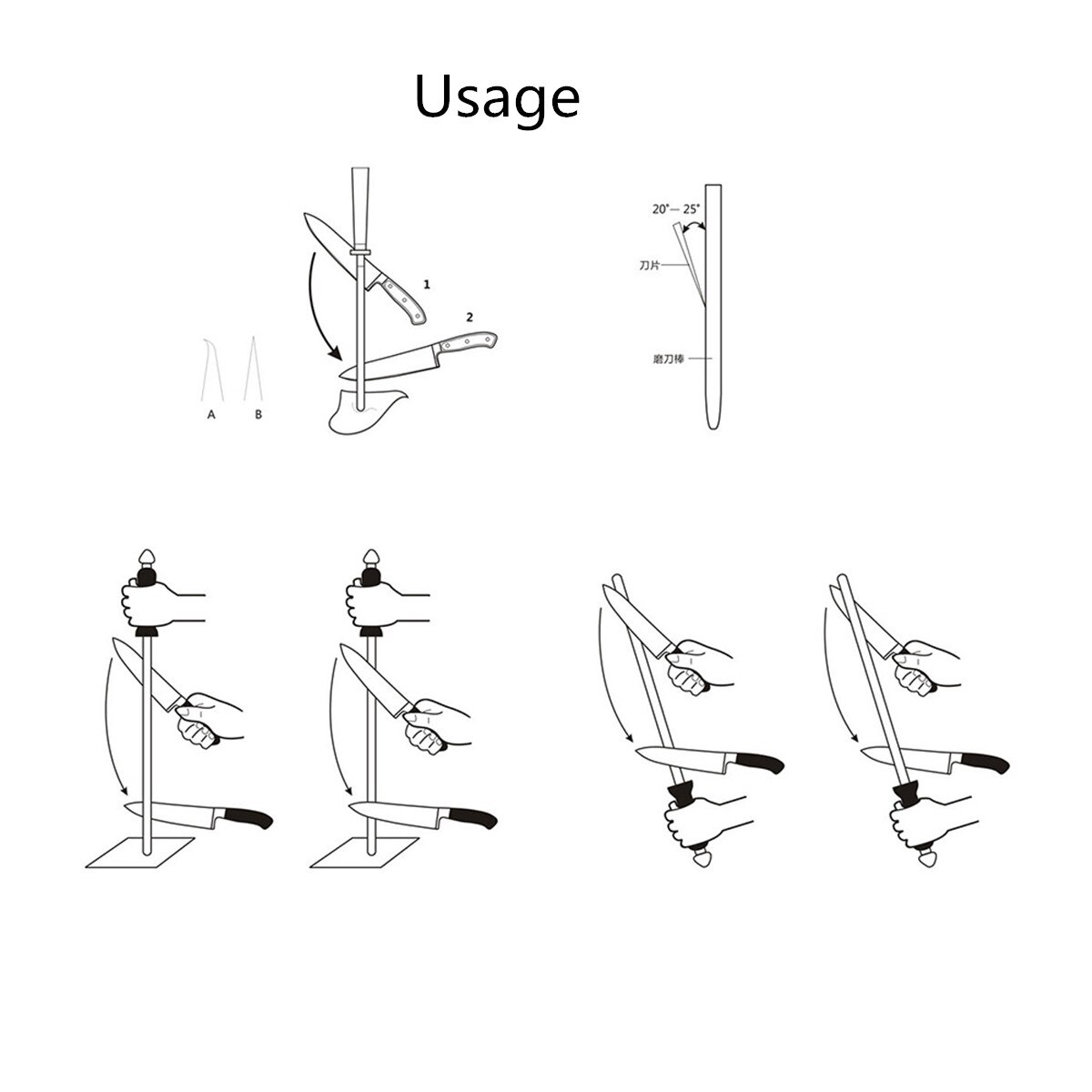 12 Inch Diamond Sharpening Steel Rod Sharpener Honing Stick 31cm Oval Less Risk 43cm Efficiency for Planer/Chisel