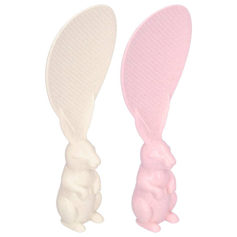 Cute Bunny Non Stick Rice Spoon Three‑dimensional Standable Rabbit Rice Scoop Home Rice Shovel for Rice Cooker Mascot Souvenirs