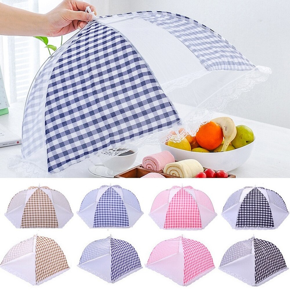 Gevouwen Voedsel Deksel Paraplu Stijl Mesh Polyester Voedsel Covers Keuken Accessoires Organisator Keuken Koken