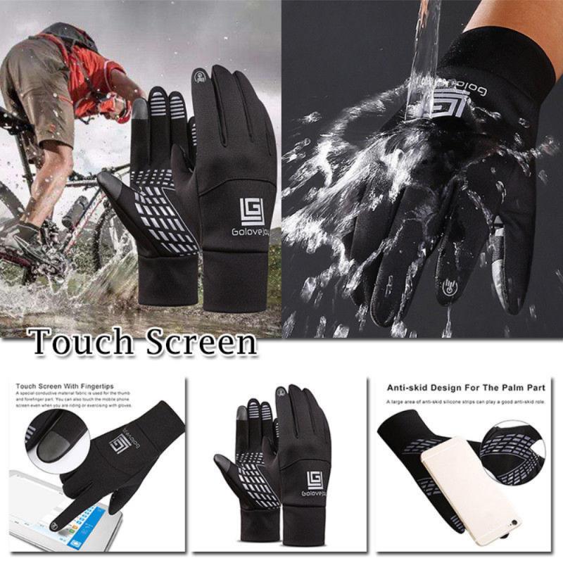Unisexe gants Sport néoprène étanche écran tactile mitaines thermiques hiver gants chauds doigt complet pour Camping randonnée ski