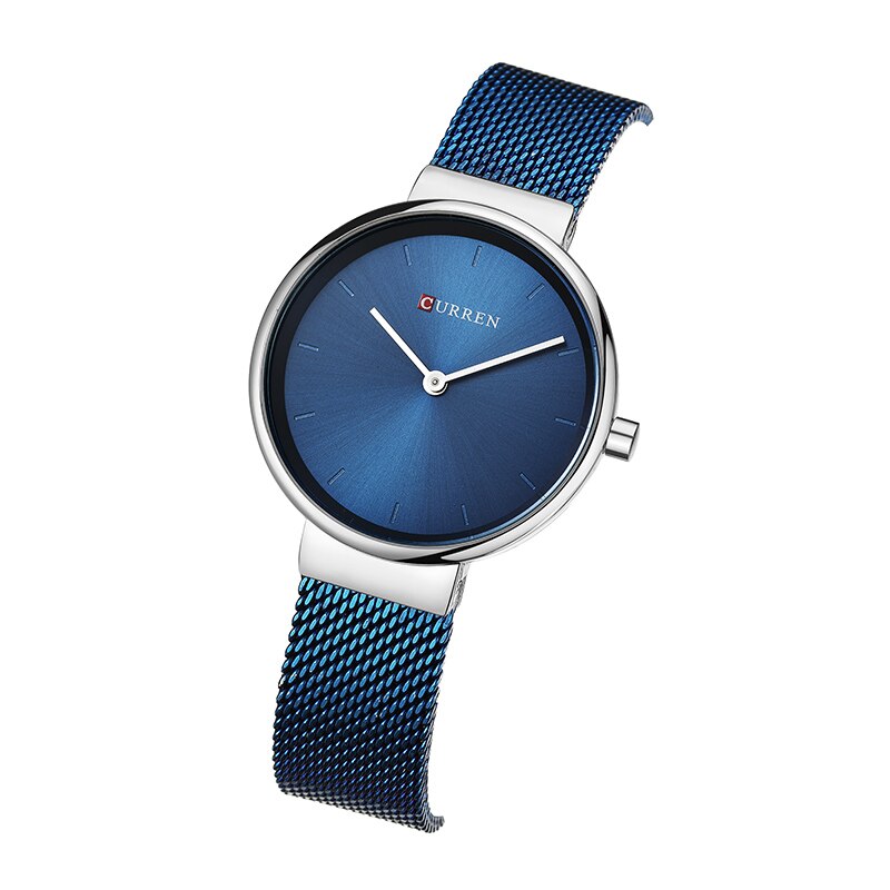 Curren casual eenvoudig quartz dameshorloge populair dameshorloge roestvrij staal montre femme relogio feminino