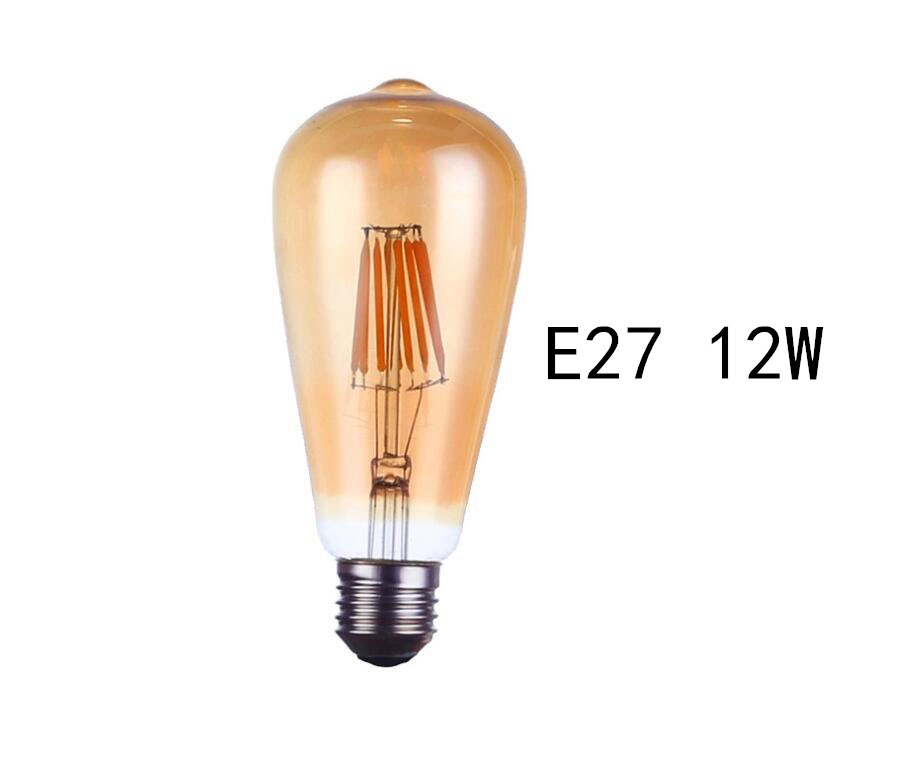LED ST64 3W 6W 9W 12W 15W 18W 21W Warm White Intage Edison Filament Bulb E27 B22 110V 220V 360 Degree Energy Light Lamp