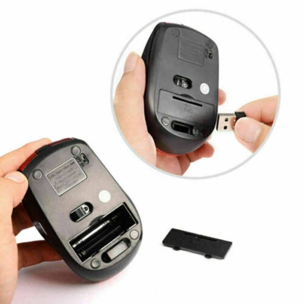 2.4G wireless optical mouse with side keys Kraft box packaging Ergonomic Optical technology Laptop