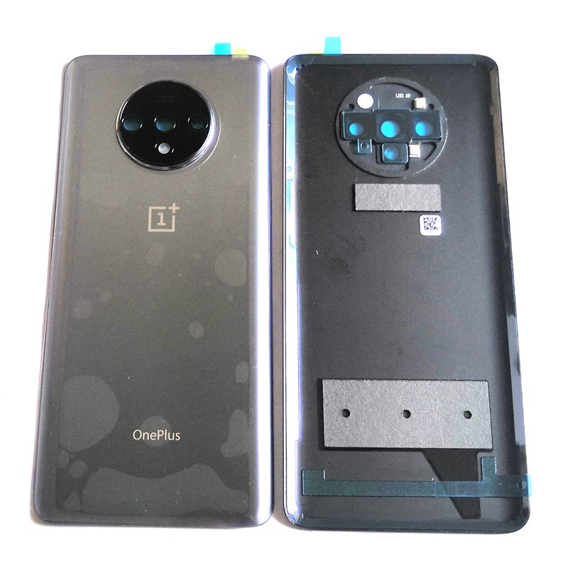 Voor Oneplus 7T Batterij Cover Terug Achterklep Behuizing Voor Oneplus 7T HD1901 HD1903 Terug Frame Glas onderdelen Met Camera Lens