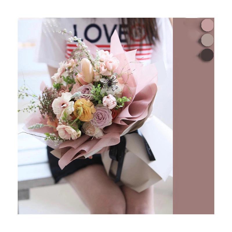 60cm*60cm 10yards Non-woven Paper Tissue Paper Solid Color Flower Wrapping Paper Roll Flower Bouquet Packing Flower Paper
