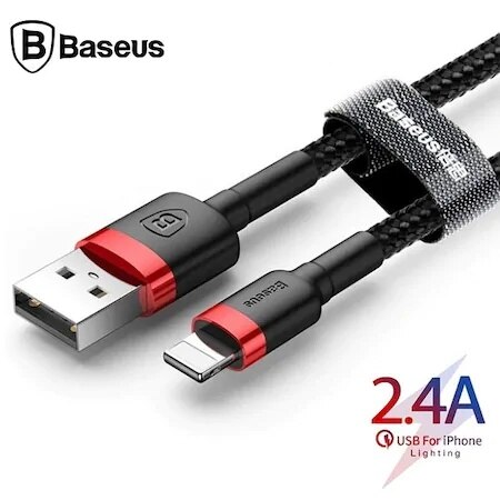 Baseus Lightning 2.4A Usb Touw Fast Charger Kabel