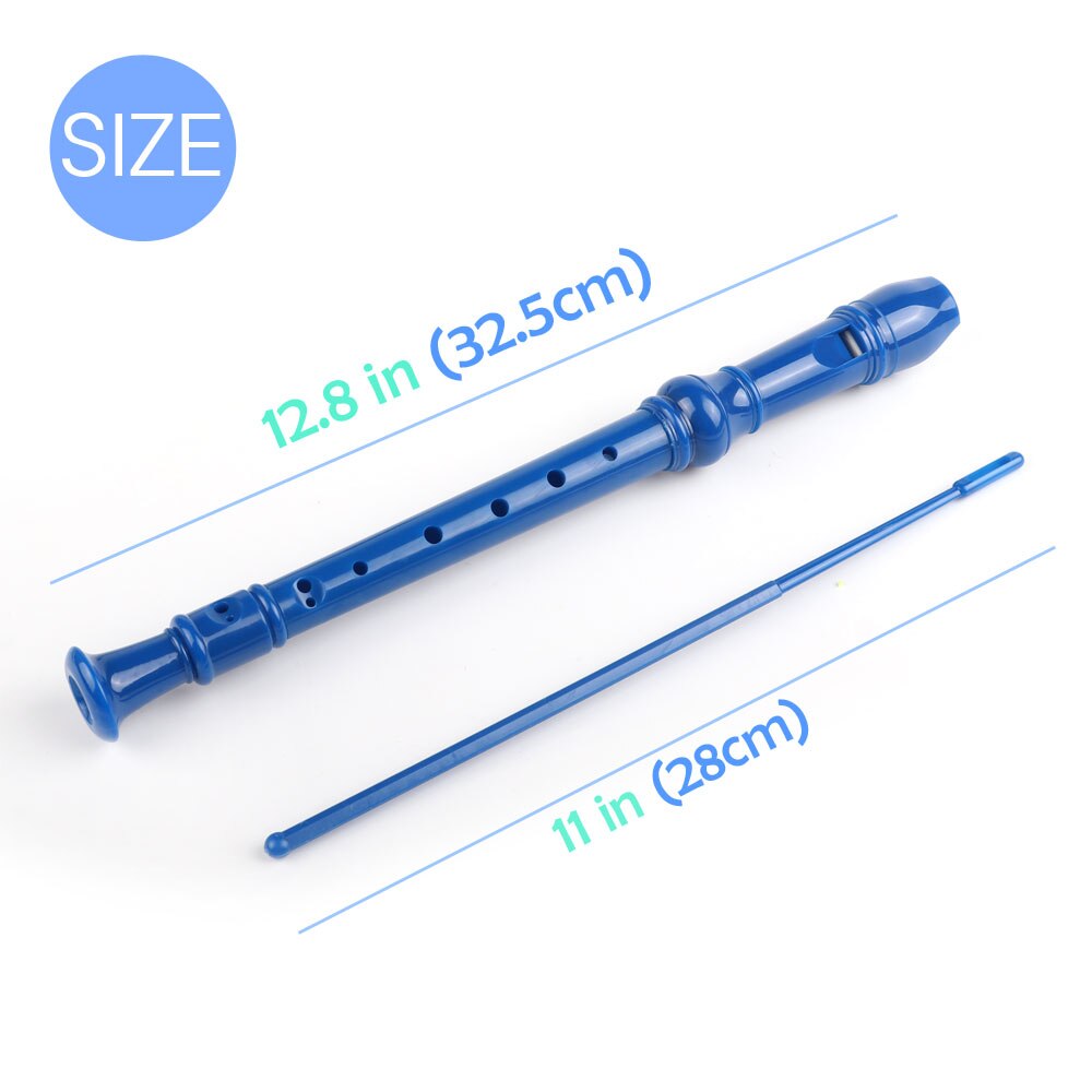 8 Holes Soprano Recorder Long Flute Instrument for Children Educational Musical Tool Kids Beginners Soprano Recorder Woodwind