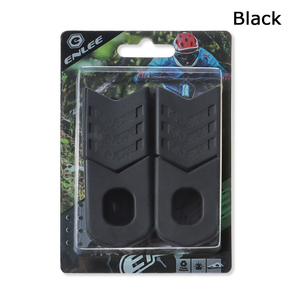 Manchon de bras en Silicone pour pédalier de vélo de montagne, 4 pièces, protection anti-poussière antidérapante pour pédalier de vtt: black