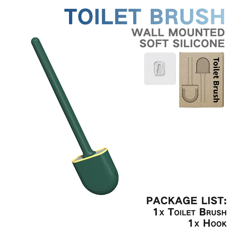 Wc Pinsel Silikon Wc Reinigung Pinsel Wand Montiert Wc Reiniger Besen Set Moderne WC Kit Schönheit Bad Zubehör: Rot