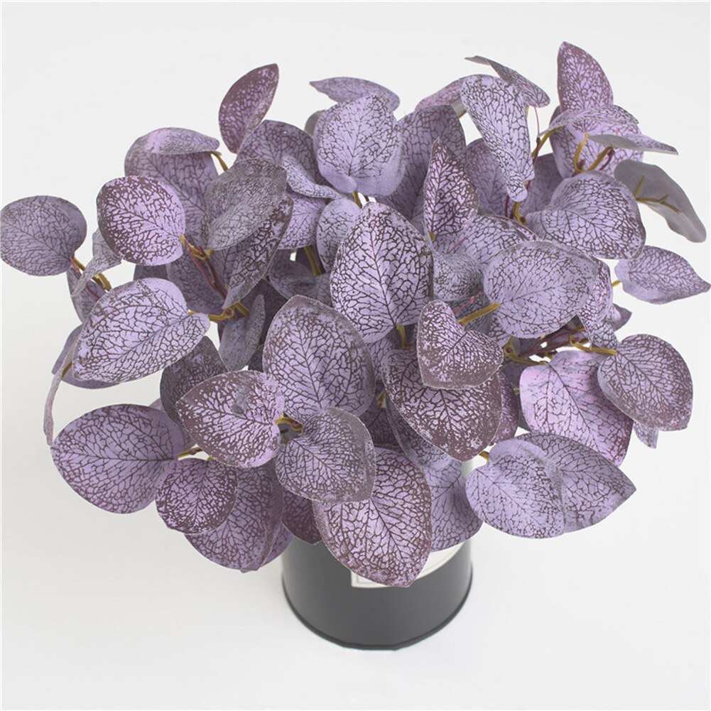 1pc konstgjorda eukalyptusbladsgren blomsterarrangemang festmöbler dekor