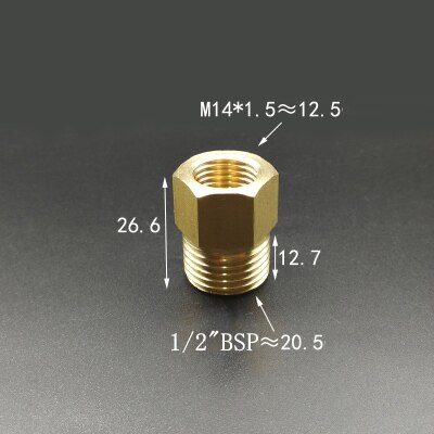 M10 M14 M16 M20 Metric Female To Male Thread Connection Brass Pipe Fitting Adapter Coupler Connector For Fuel Gas Water: NO3