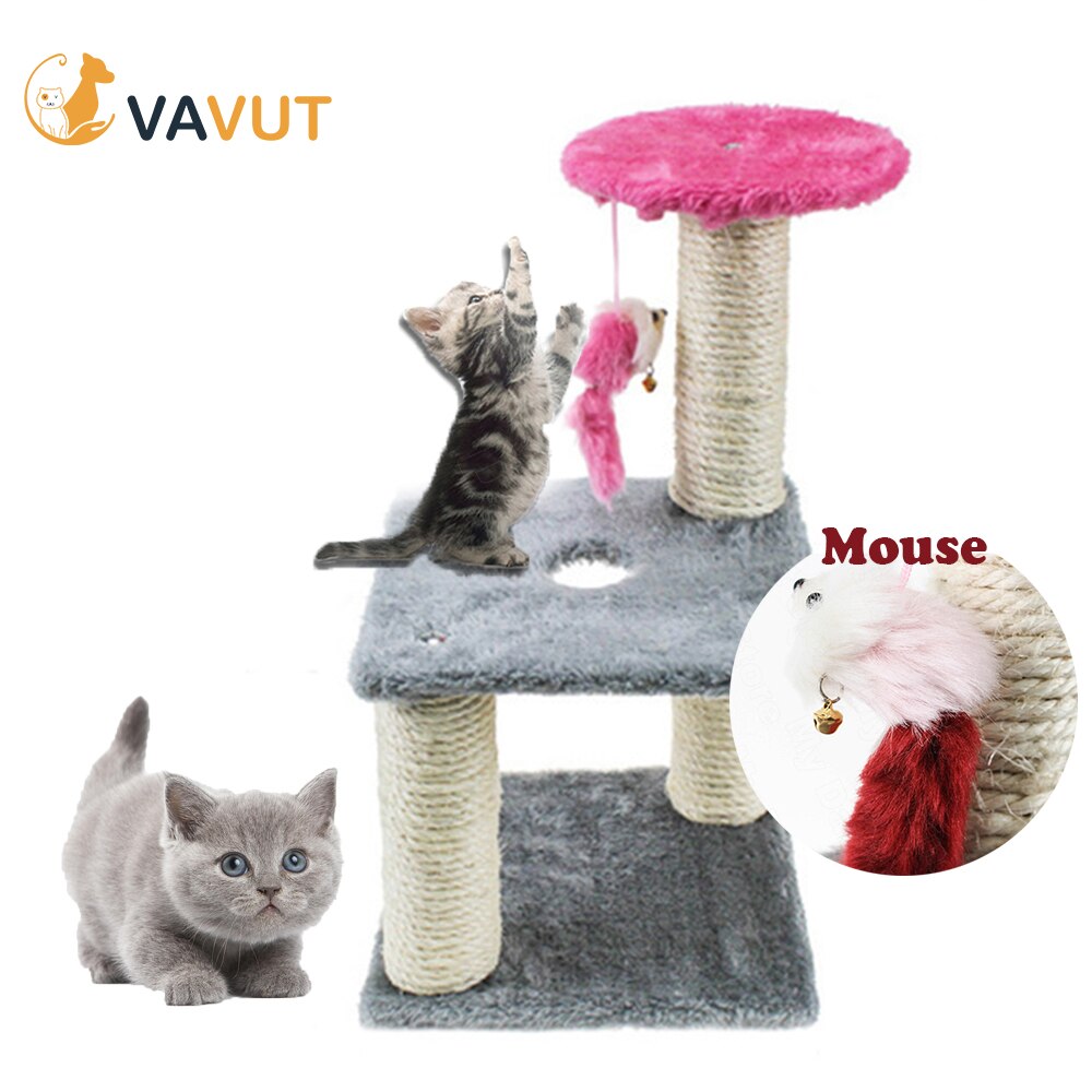 Cat Toy Scratcher Tree for Cats Scratching Post Mouse Scratch for Cats Furniture Plush Cat Climbing Frame Toy Pet Product TY0114