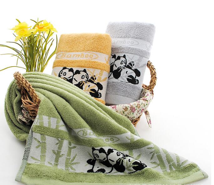 Custom panda pyyhe bambu painettu puuvilla kasvot kylpypyyhe mikrokuitukangas lapsille miehille naisille suihku pyyhe